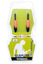 Jack to Jack 3 meter -TS Mono To TS Mono 6.3mm Male Jack Bespeco